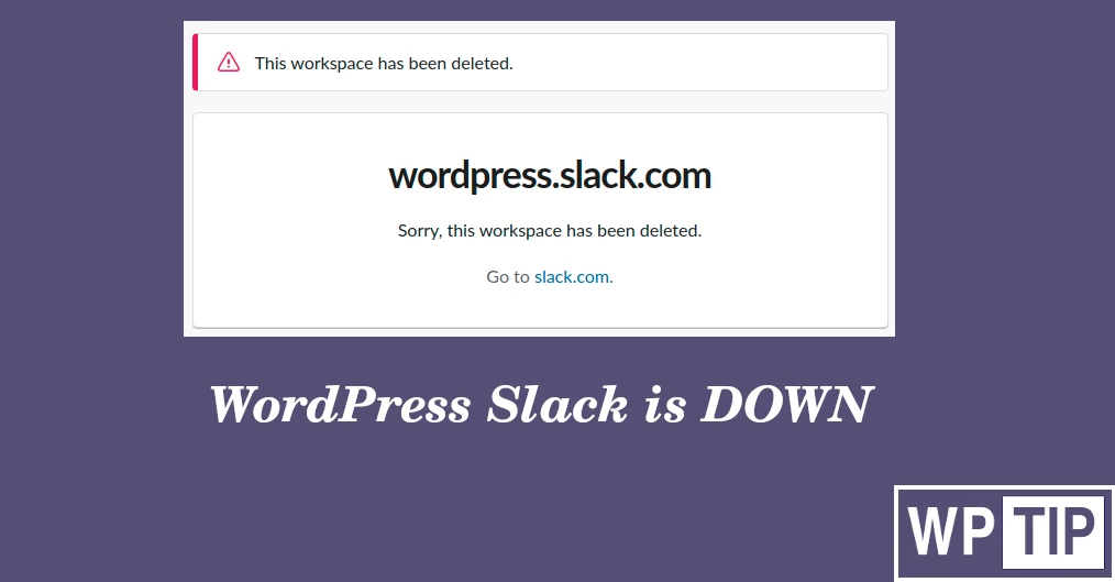 wordpress slack down